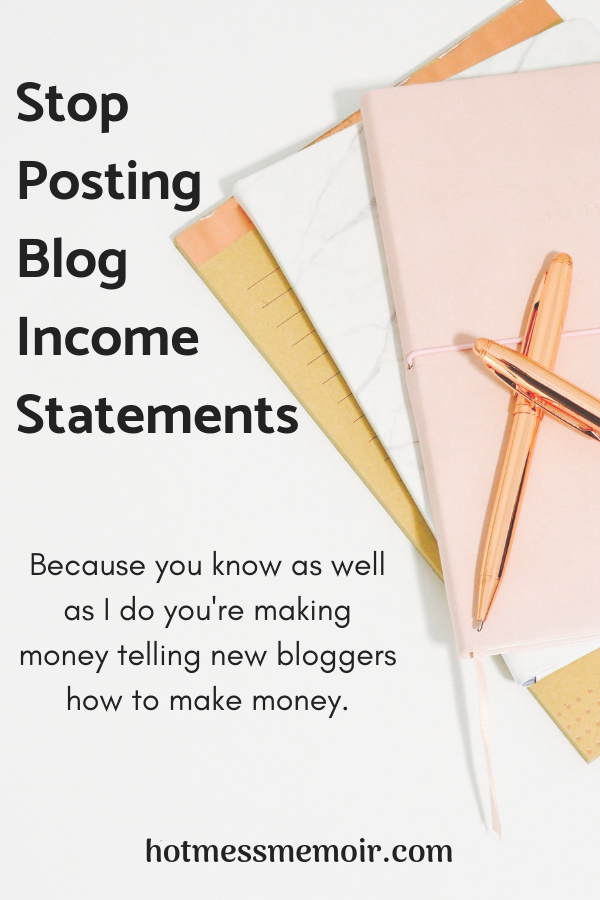 Blog income statement